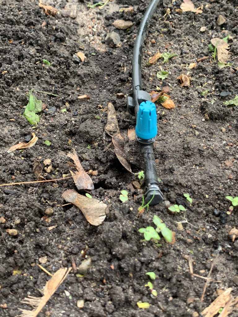 Kleinflächendüse - diese hatten wir bisher überall in den Kleinbeeten sowie im Gewächshaus verbaut